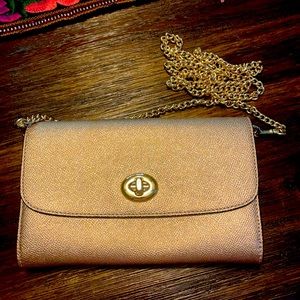 Coach gold cross body/ clutch ♥️SALE♥️